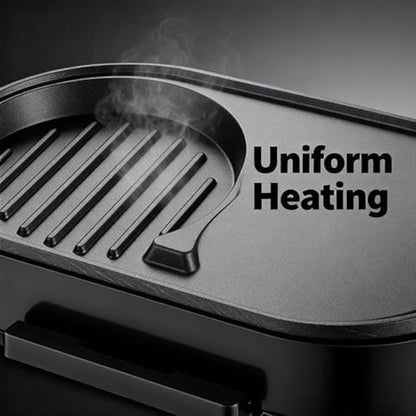 Electric Barbecue Grill Fried Egg Burger Machine NonStick Flat Bottom Frying Pan
