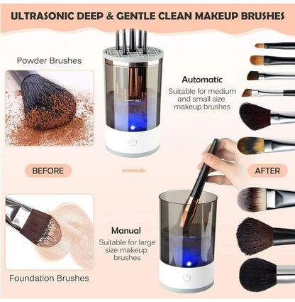 Automatic Brush Cleaner Electric Makeup Brush Cleaning Machine Fast Clean Dryer