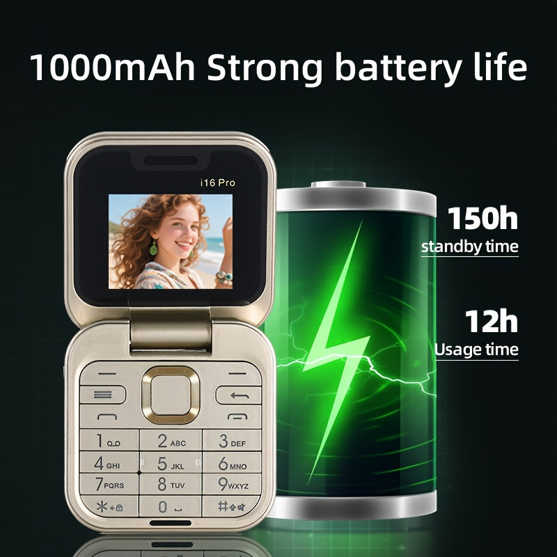 The New 2G Foldable Phone Features Dual SIM Dual Standby For Calls, Text Messages And Music, Making It Suitable For Travel, Outdoor Activities And As A Backup Phone