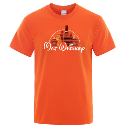 New Summer Cool TShirt Men Short Sleeve Malt Whiskey