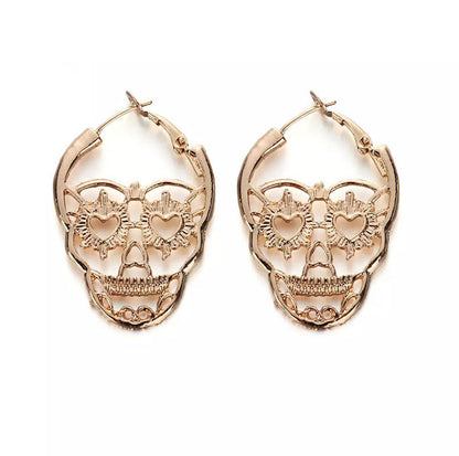 Fashion Retro Skull Hollow Earrings Exaggerated Personality