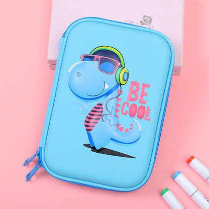 Hard shell waterproof multifunctional stationery box