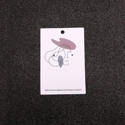 100 Pieces Featured Earrings Card Ornament Paper Card Copper Card Paper