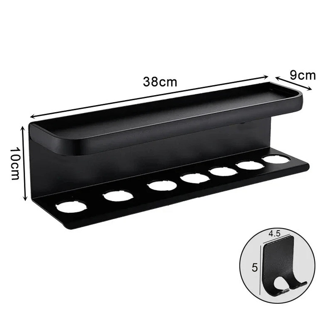Wall Mounted Adhesive Curling Iron Hair Straightener Dryer Holder Storage Rack--Insert The Product