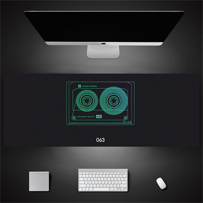 Industrial Style Tech Oversized Seam Keyboard Mouse Desk Pad