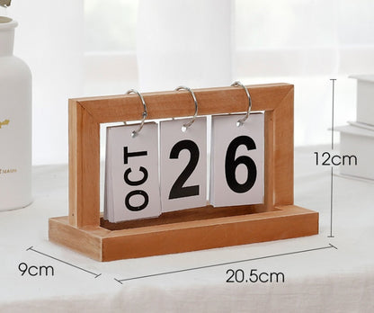 Countdown Small Calendar Creative Diy Wooden Flip Table Calendar Desk Calendar