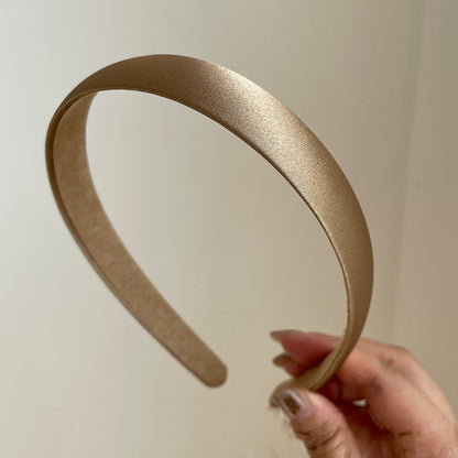 Senior Satin Hair Band Retro French Crushed Hair Non-slip