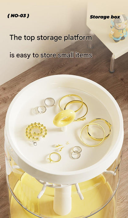 Rotating Handheld Blind Box Display Rack Transparent Labubu Plush Doll Storage Case Dust Cover