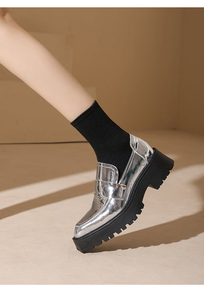Niche Design Retro Mary Jane Shoes For Women Square Toe Shallow Mouth