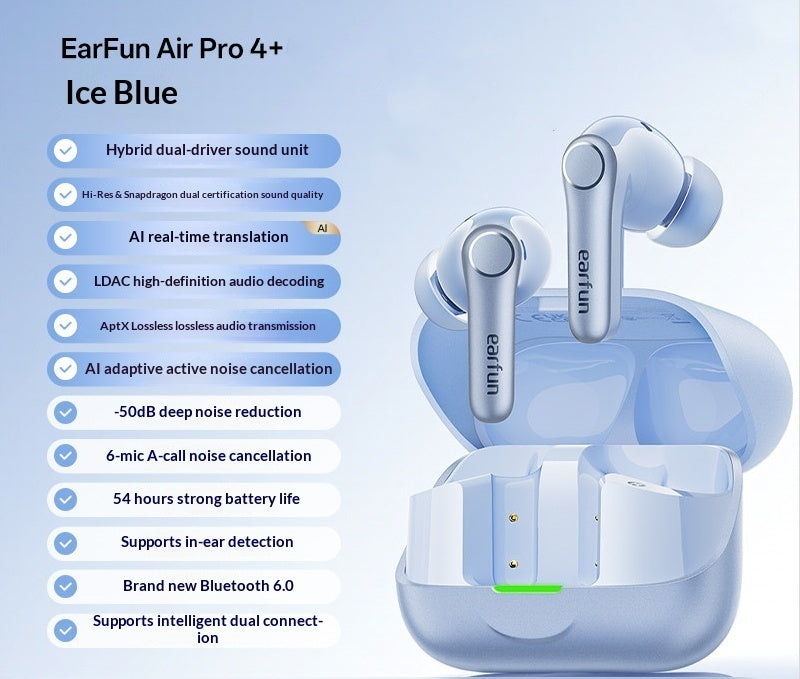 Hybrid Wireless ANC AI Translation Bluetooth Headphones