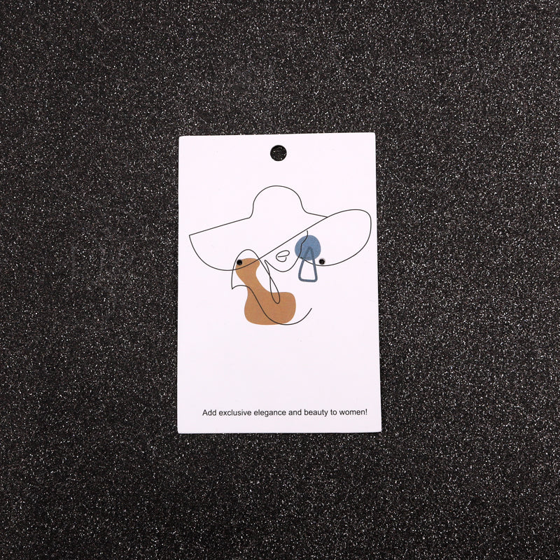 100 Pieces Featured Earrings Card Ornament Paper Card Copper Card Paper