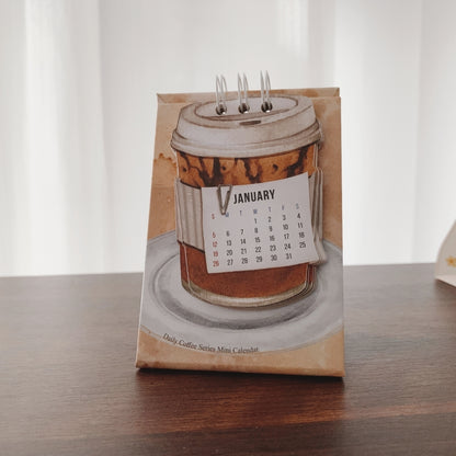 Coffee Coffee Mini Small Desk Calendar Per Day