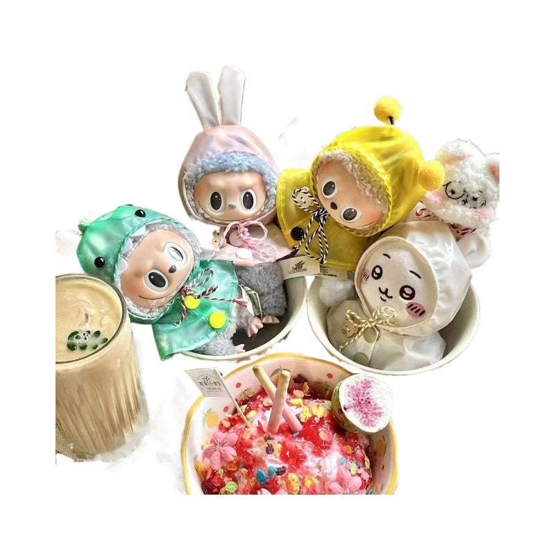 Suitable For 17CM Doll Clothes Vinyl Doll Raincoat